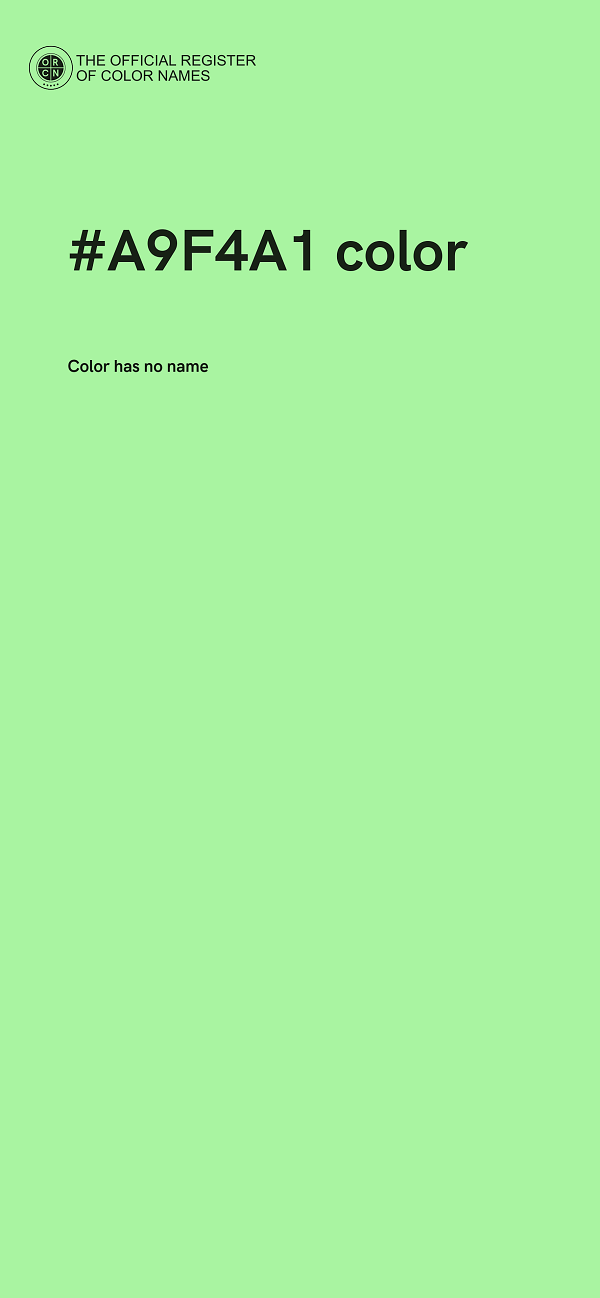 #A9F4A1 color image