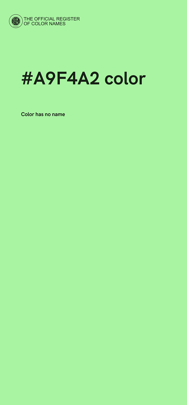 #A9F4A2 color image