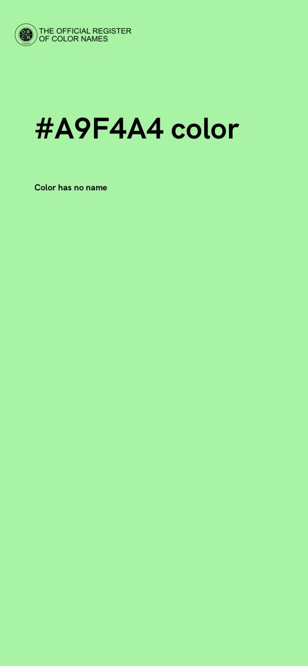 #A9F4A4 color image