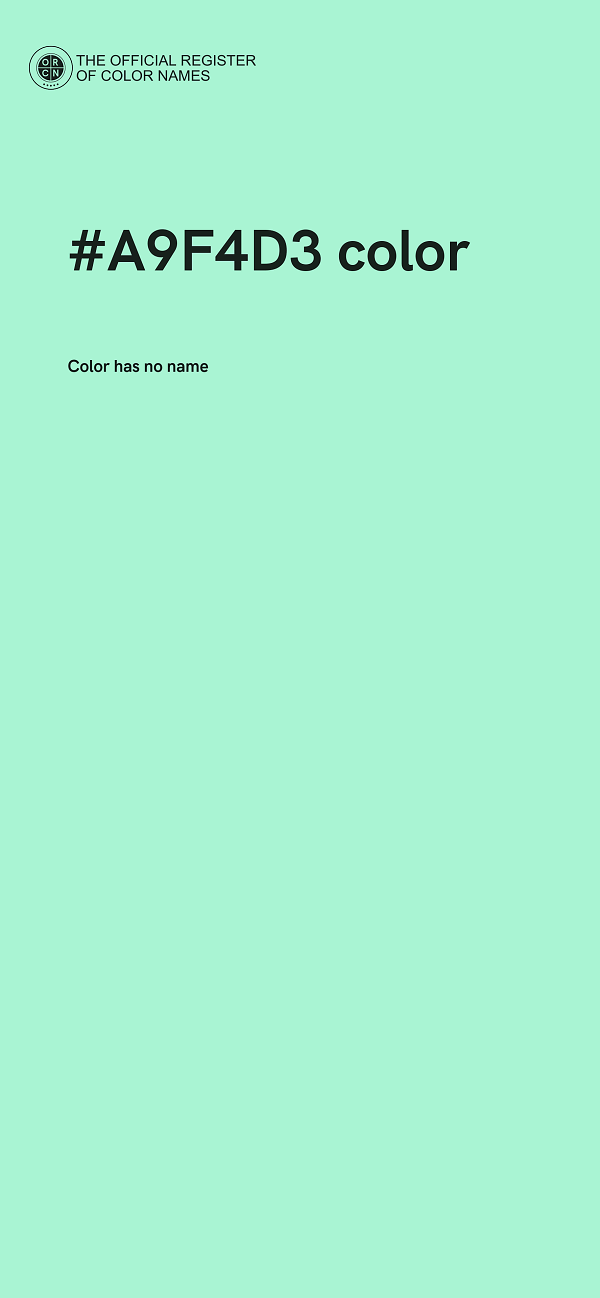 #A9F4D3 color image