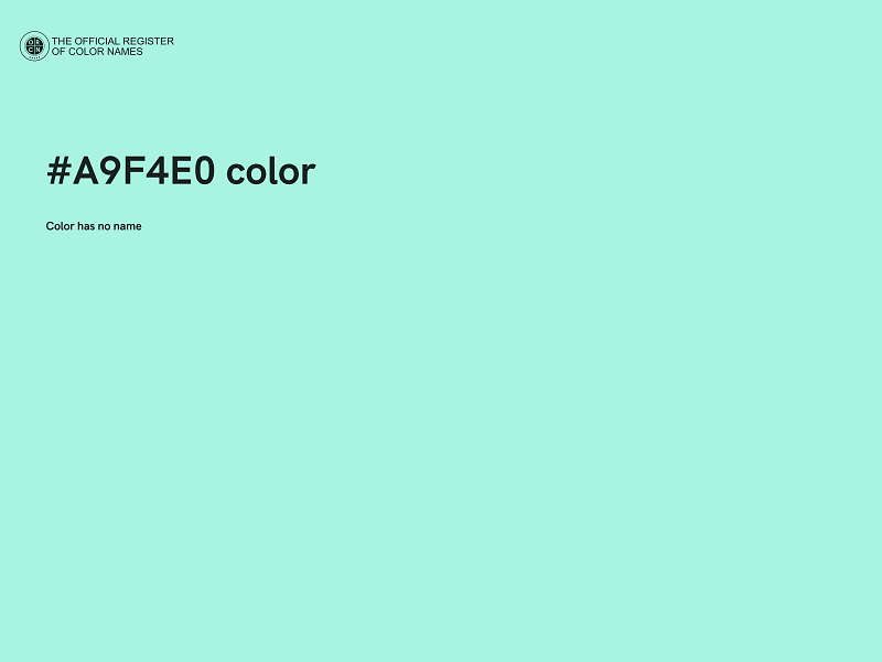 #A9F4E0 color image