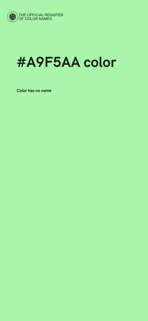 #A9F5AA color image