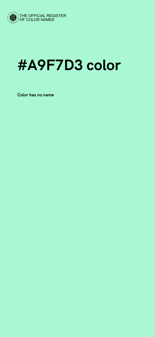 #A9F7D3 color image