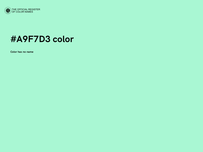 #A9F7D3 color image