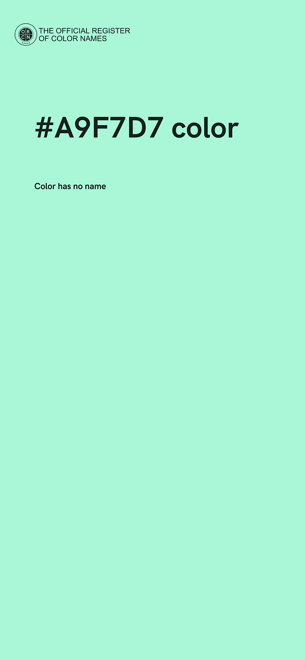 #A9F7D7 color image