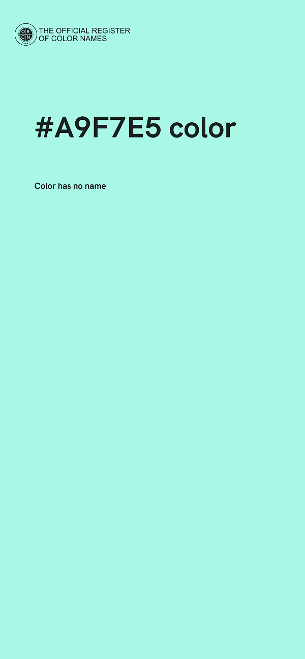 #A9F7E5 color image