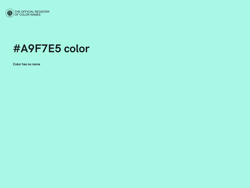 #A9F7E5 color image