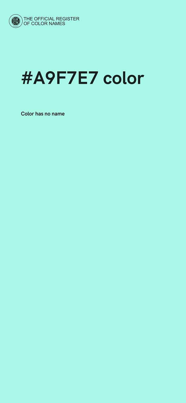 #A9F7E7 color image