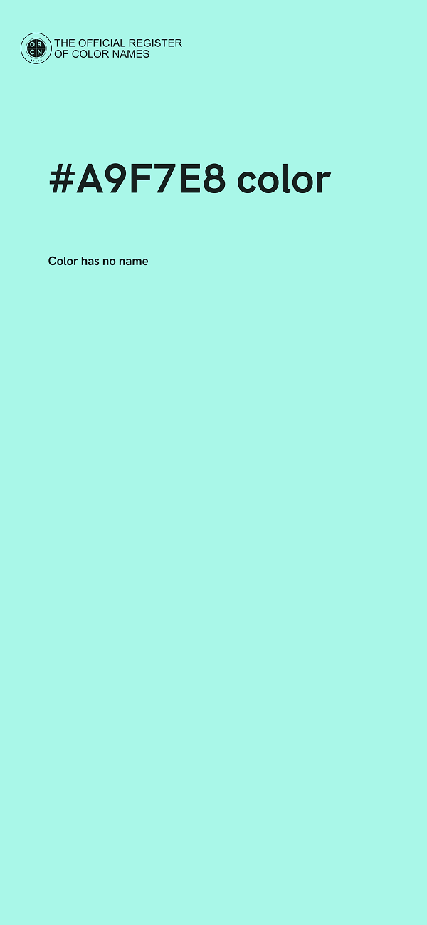 #A9F7E8 color image