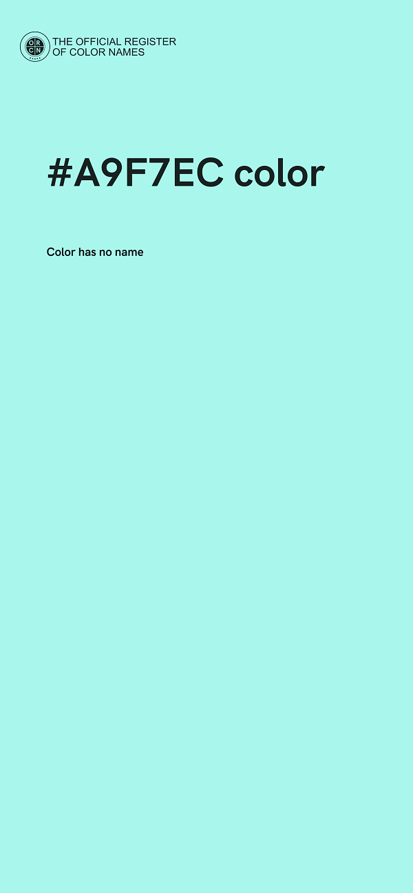 #A9F7EC color image