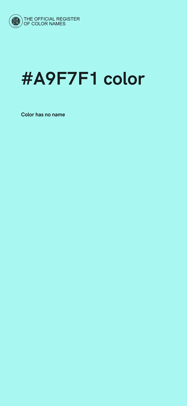 #A9F7F1 color image