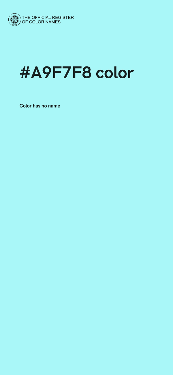 #A9F7F8 color image