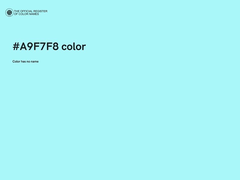 #A9F7F8 color image