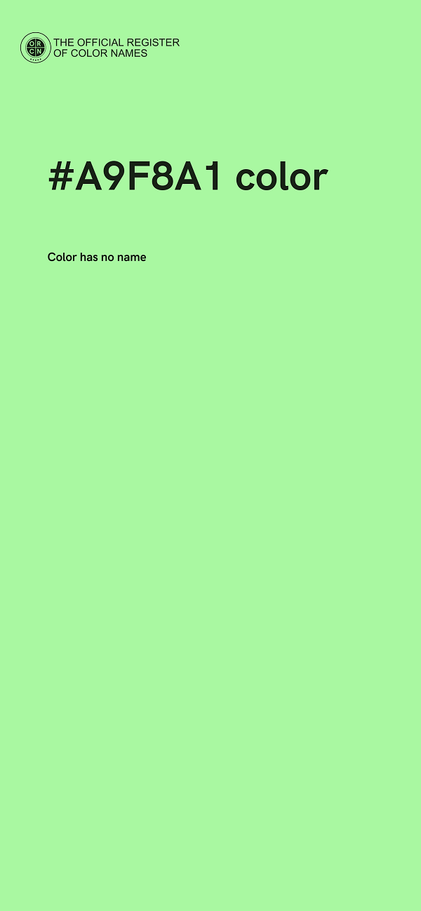 #A9F8A1 color image