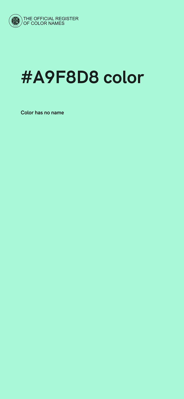 #A9F8D8 color image