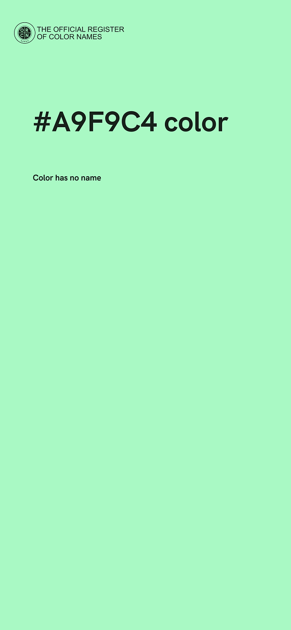 #A9F9C4 color image