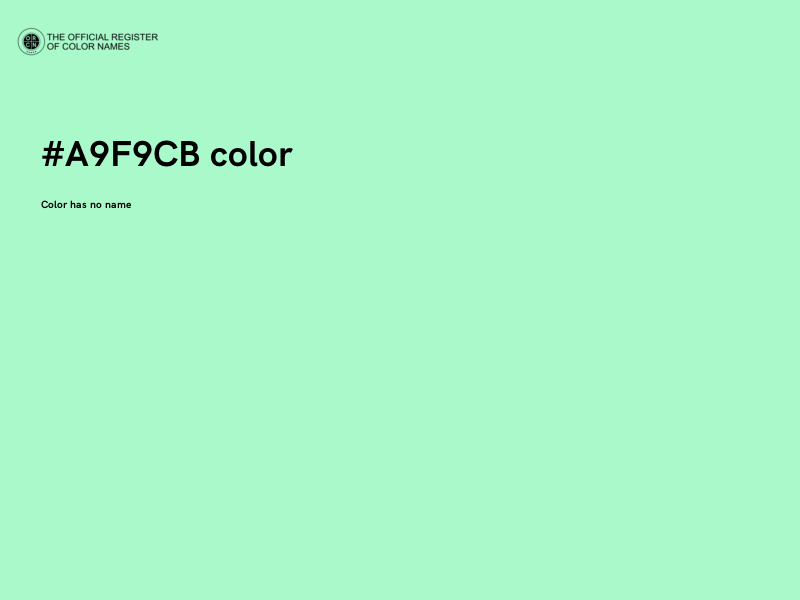 #A9F9CB color image