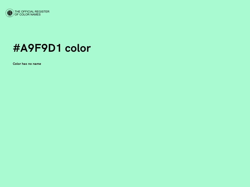 #A9F9D1 color image