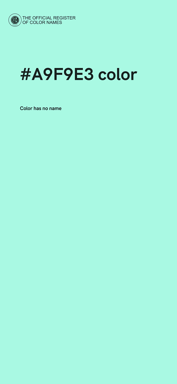 #A9F9E3 color image