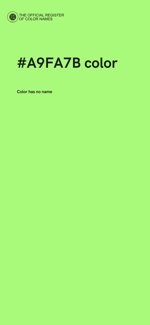 #A9FA7B color image