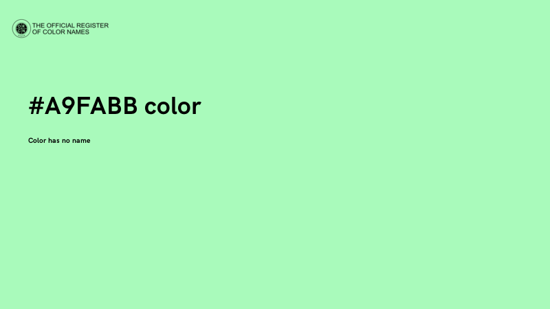 #A9FABB color image