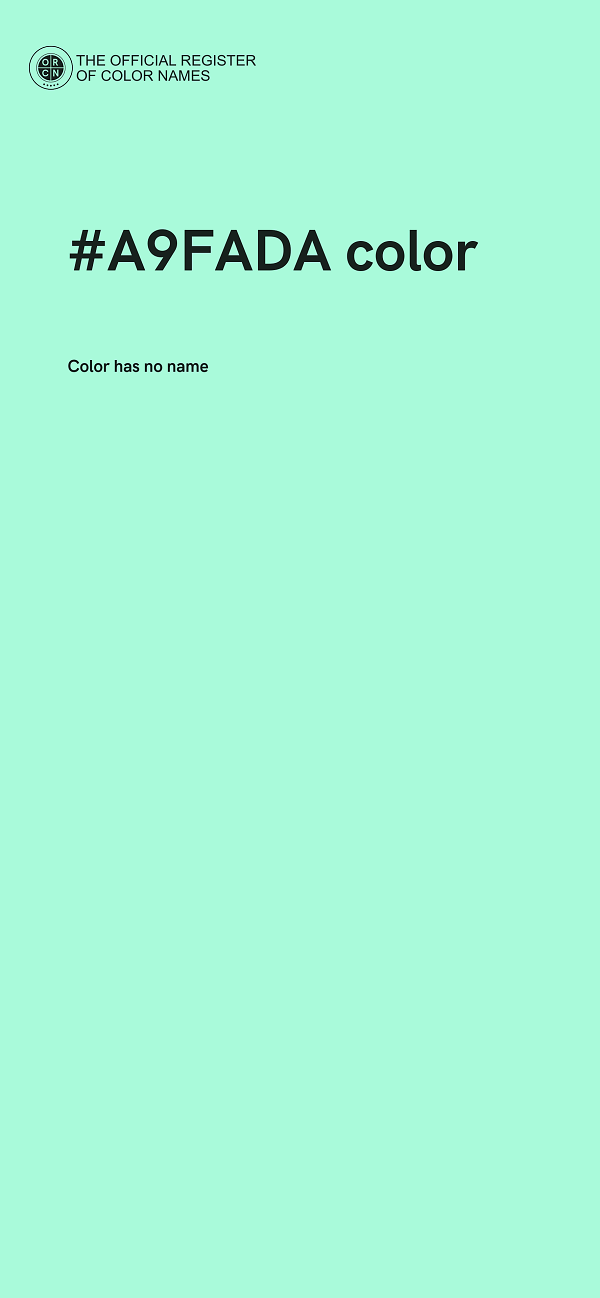#A9FADA color image