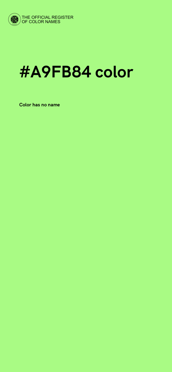 #A9FB84 color image