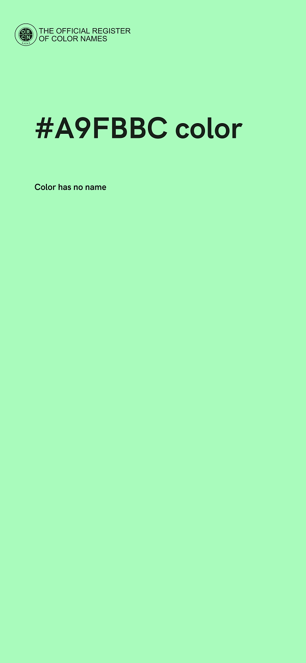 #A9FBBC color image