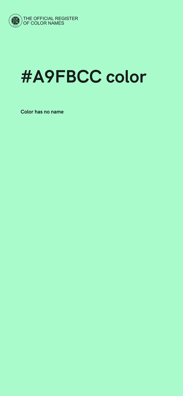 #A9FBCC color image
