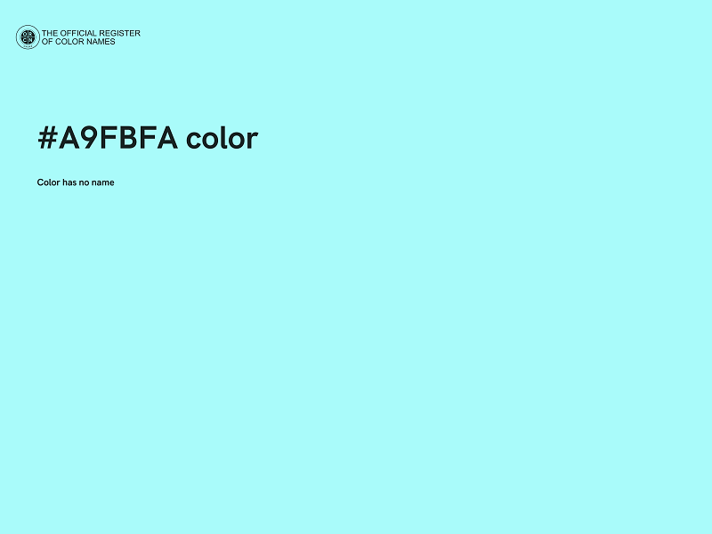 #A9FBFA color image