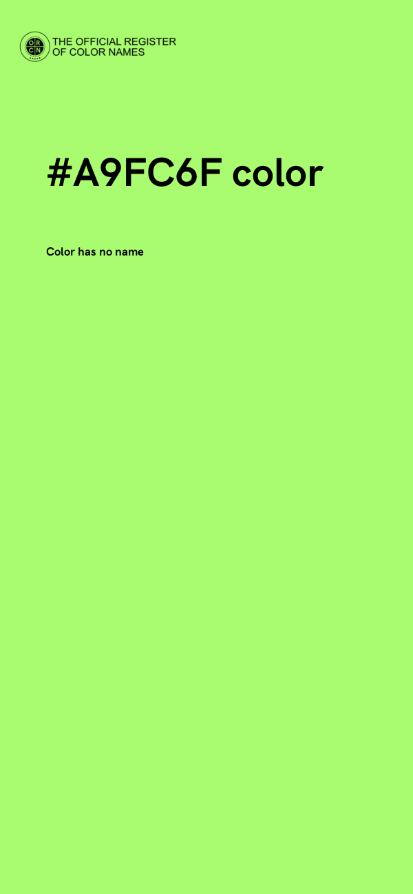 #A9FC6F color image