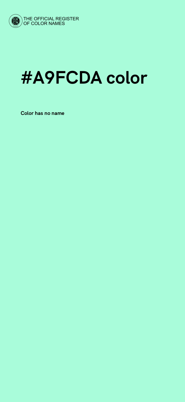 #A9FCDA color image