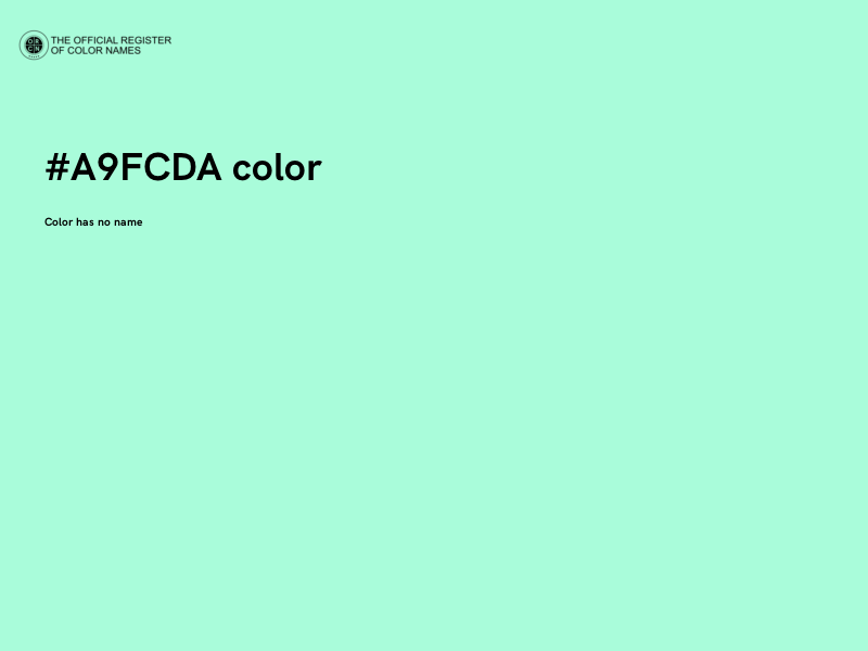#A9FCDA color image