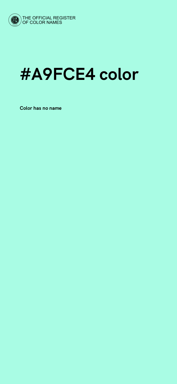 #A9FCE4 color image