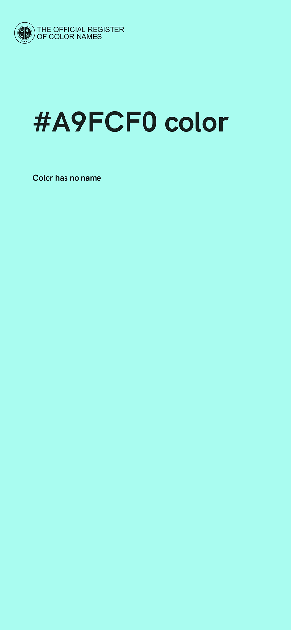 #A9FCF0 color image