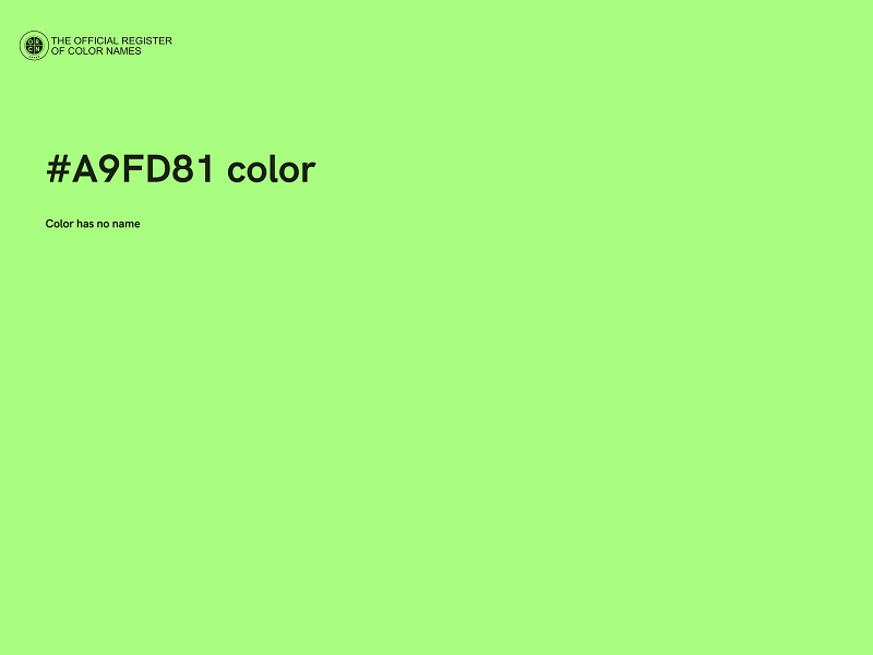 #A9FD81 color image