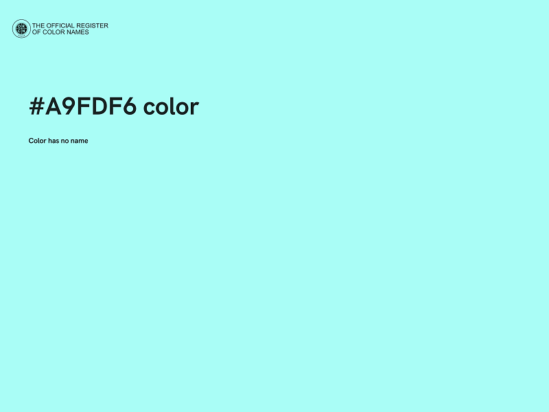 #A9FDF6 color image