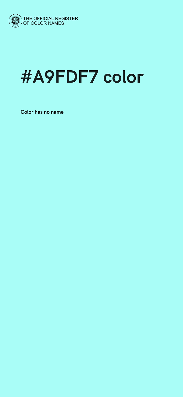 #A9FDF7 color image