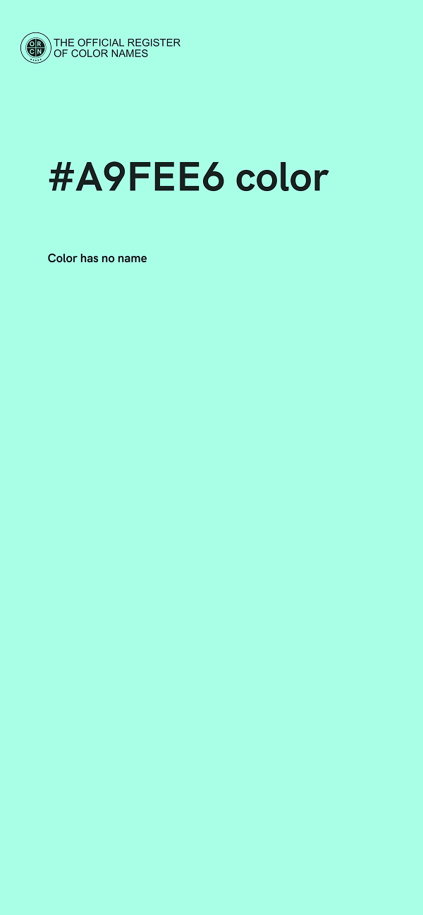 #A9FEE6 color image