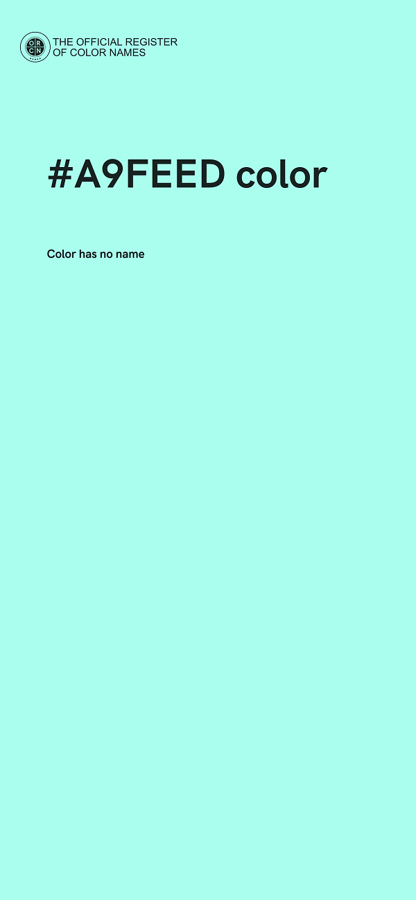#A9FEED color image