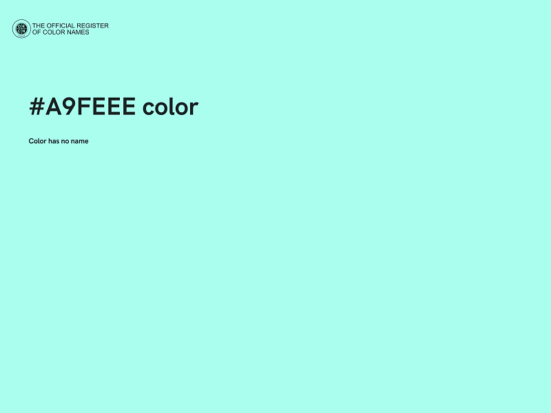 #A9FEEE color image