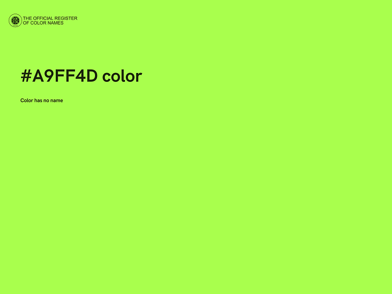 #A9FF4D color image