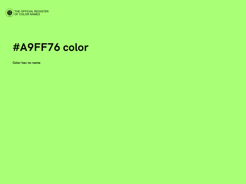 #A9FF76 color image