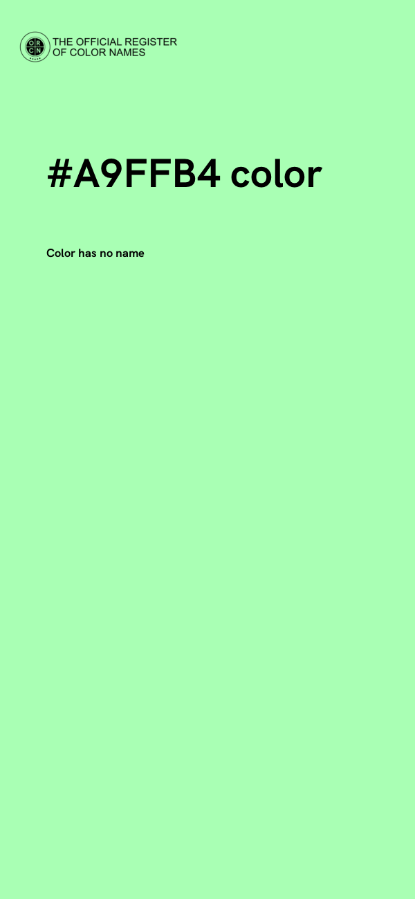 #A9FFB4 color image