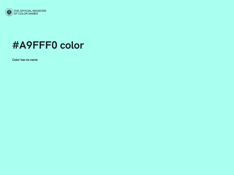 #A9FFF0 color image