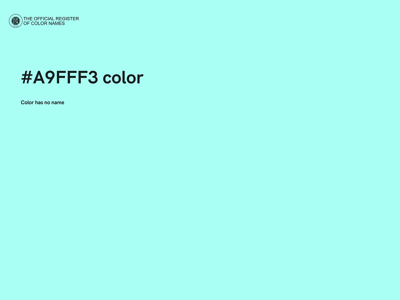 #A9FFF3 color image