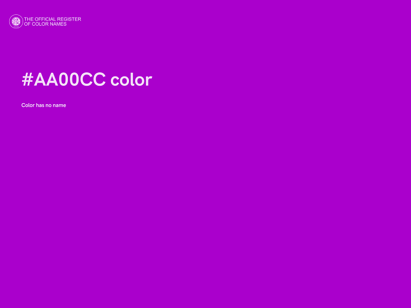#AA00CC color image
