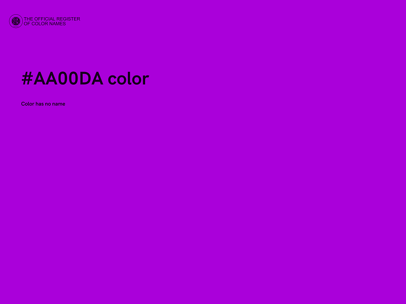 #AA00DA color image