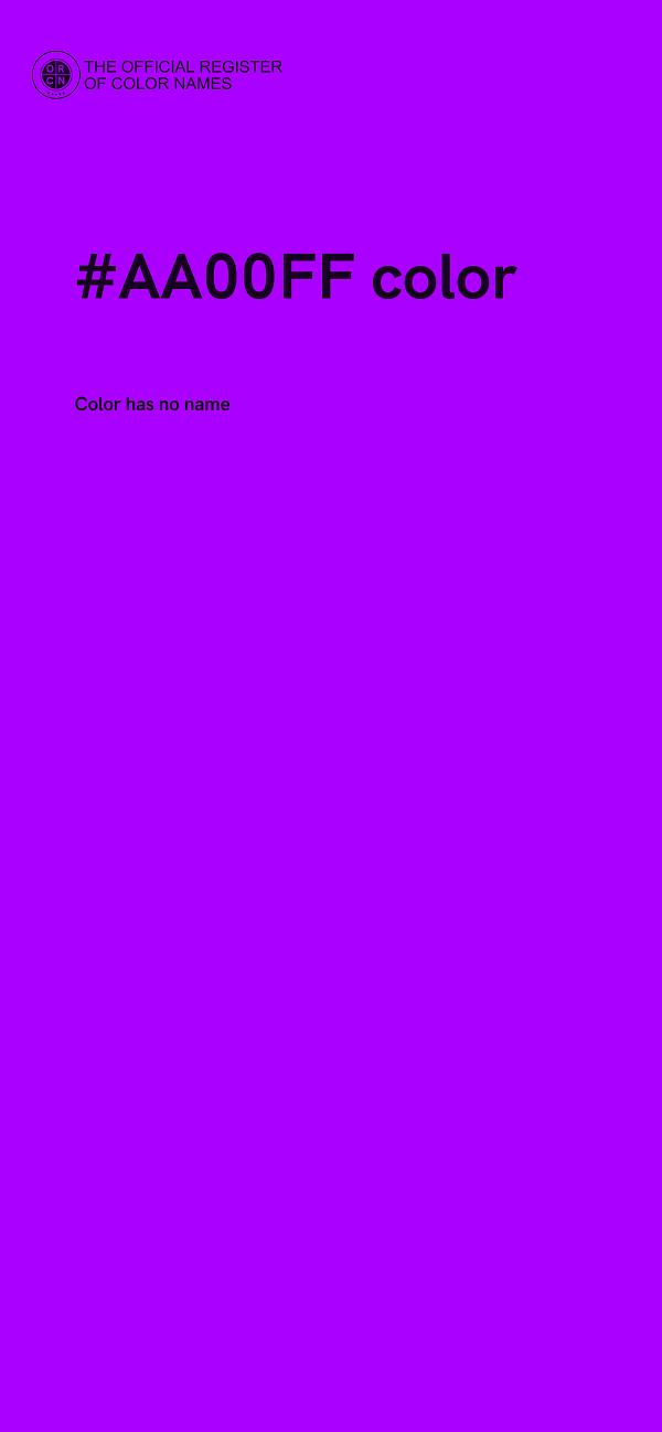 #AA00FF color image