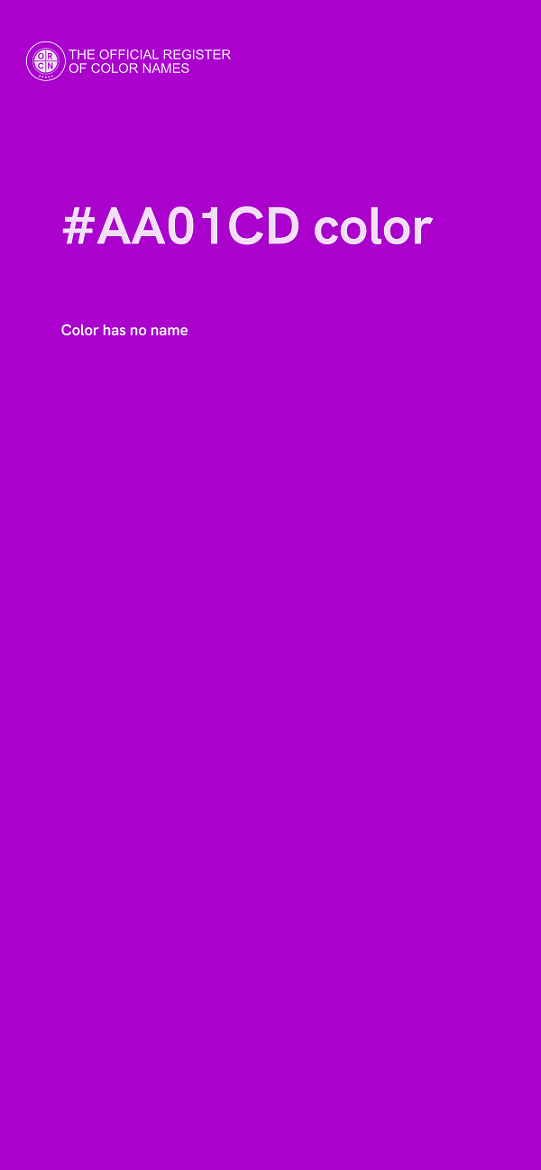 #AA01CD color image